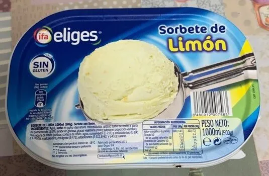 Sorbete de limón