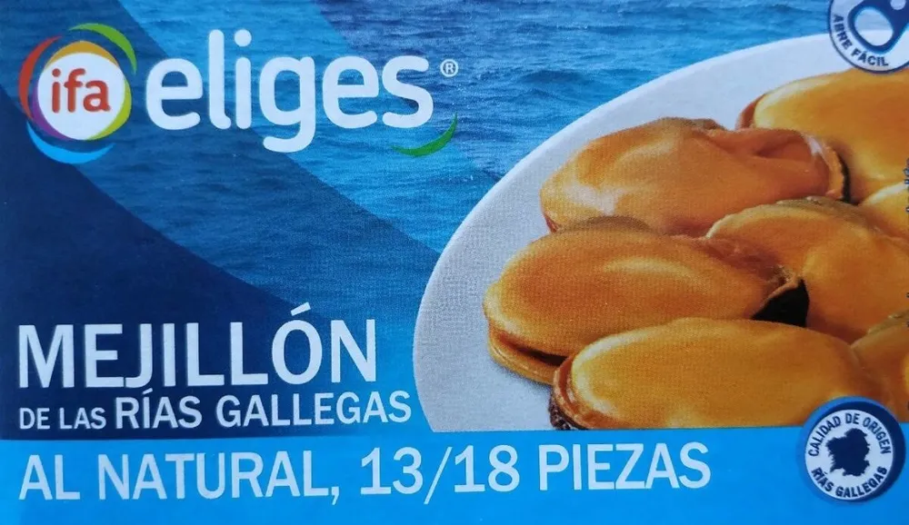 Mejillón de las rías gallegas al natural