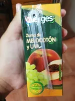 Zumo de melocotón y uva