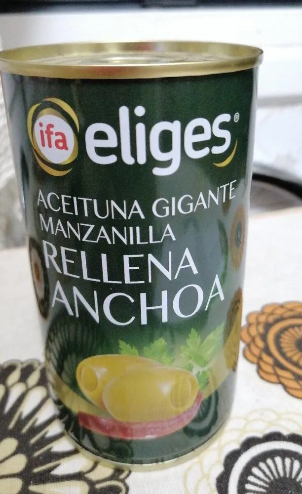 Aceituna gigante manzanilla rellena anchoa
