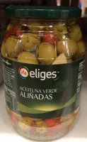 aceitunas verde alinadas