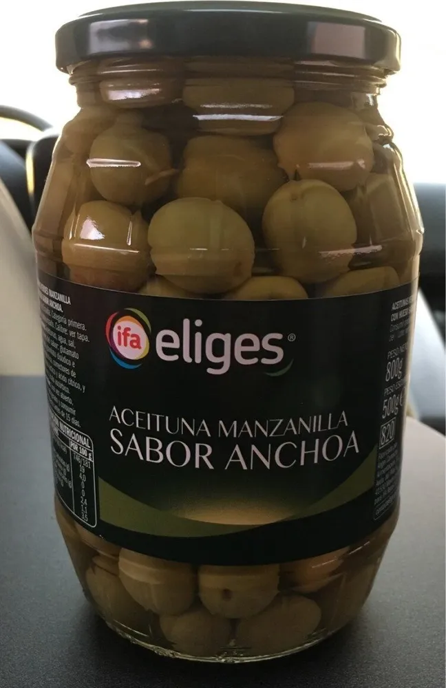 Aceituna manzanilla sabor anchoa