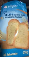 Pan tostado muy bajo en sal y sin azúcares añadidos