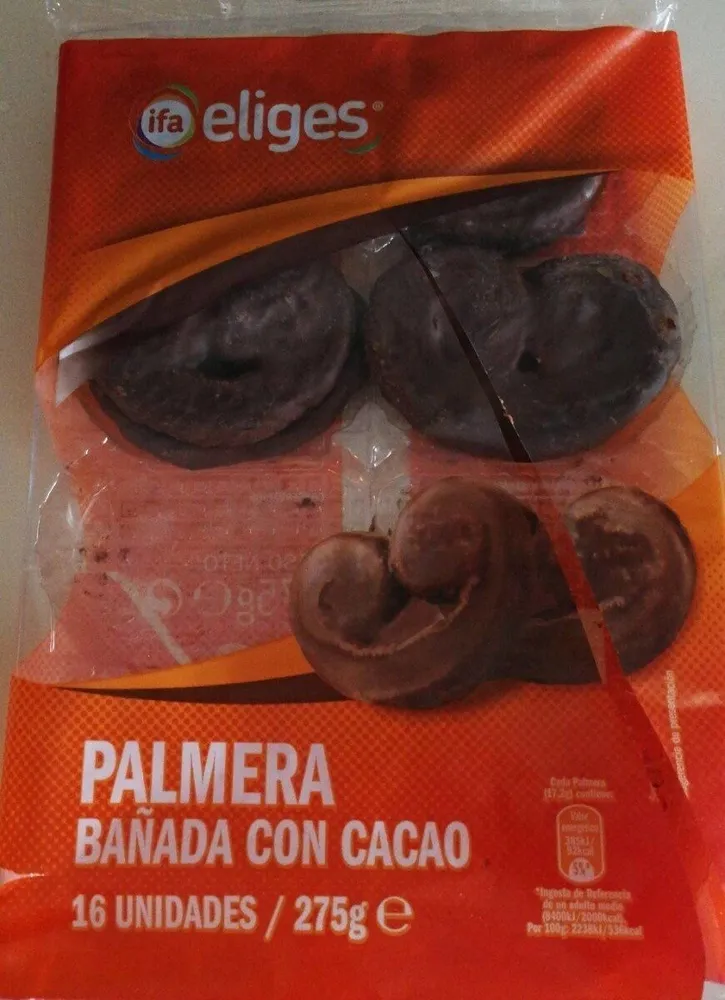 Palmera bañada con cacao