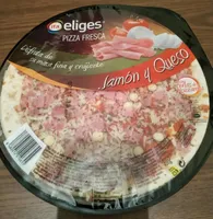Pizza jamón y queso