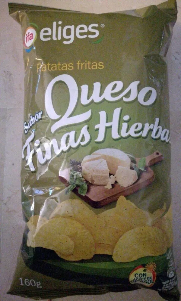 Patatas fritas sabor queso finas hierbas
