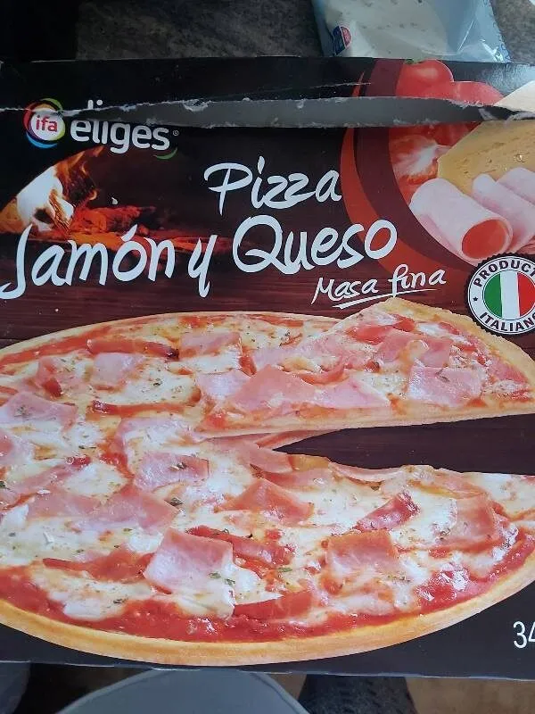Pizza jamòn y queso