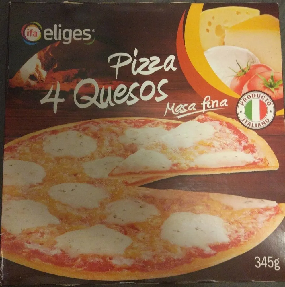 Pizza 4 quesos masa fina