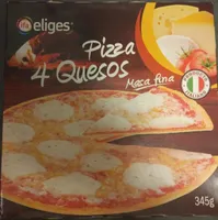 Pizza 4 quesos masa fina