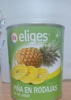 Piña en rodajas en su jugo