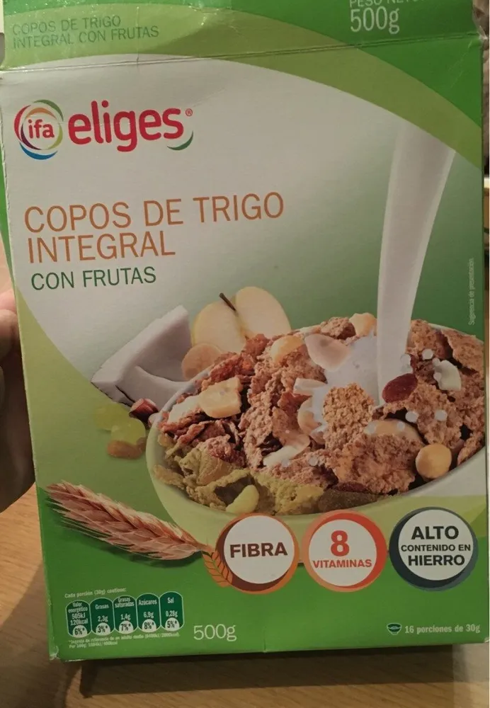 Copos de trigo integral con frutas