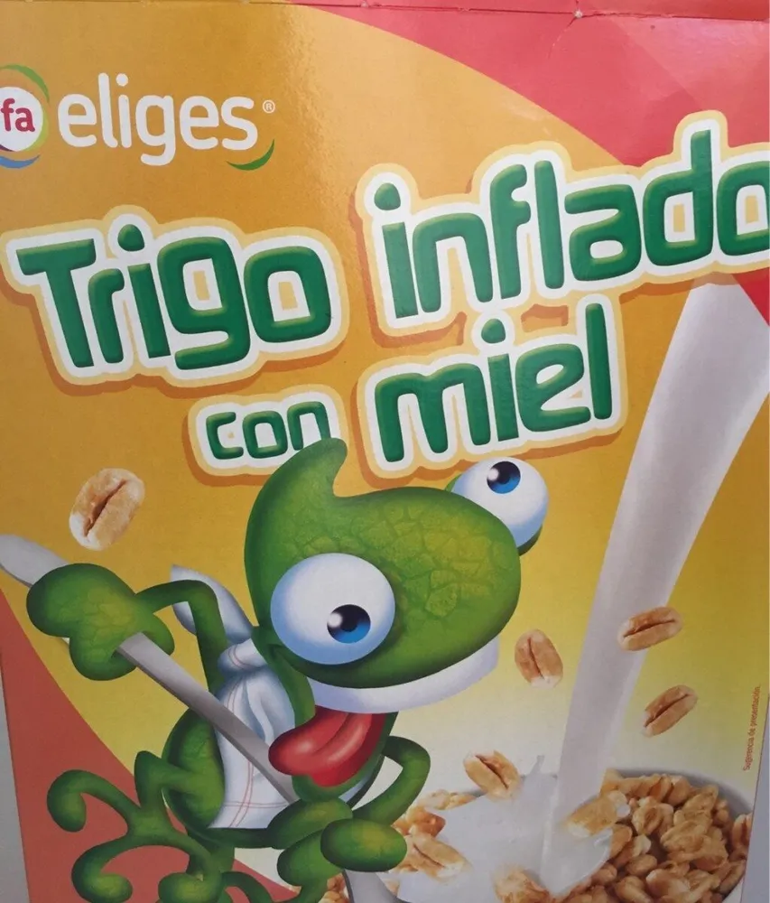 Trigo inflado con miel