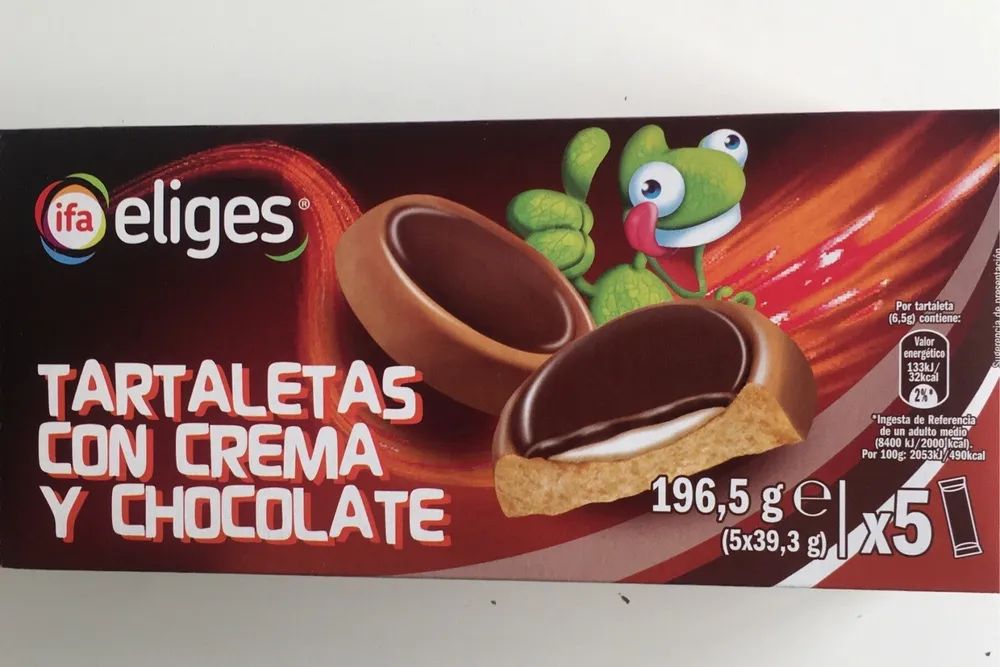 Tartaletas con crema y chocolate
