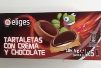 Tartaletas con crema y chocolate