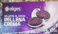 Galletas al cacao rellena crema