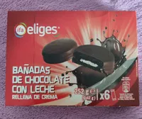 Galletas bañadas de chocolate con leche rellenas de crema