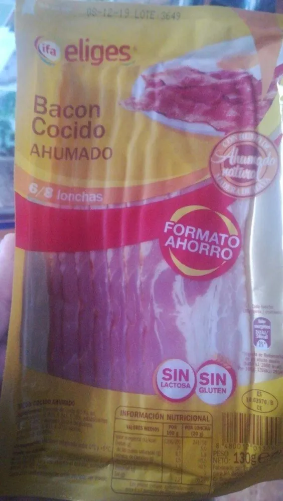 Bacon cocido ahumado