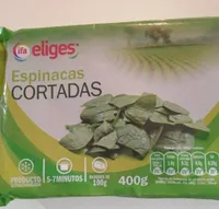 Espinacas cortadas