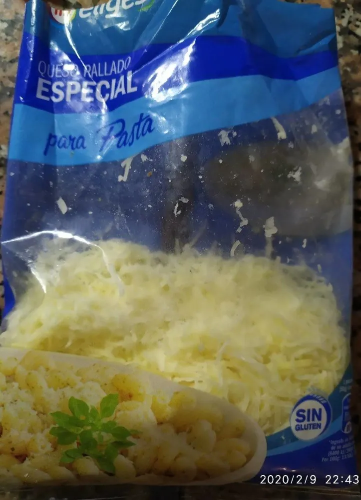 Queso rallado especial para pasta