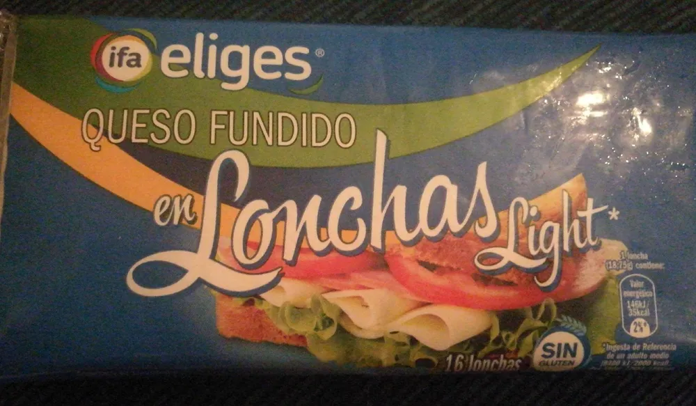 Queso fundido en lonchas light