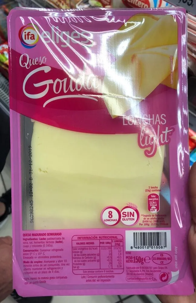 Queso Gouda Lonchas Light