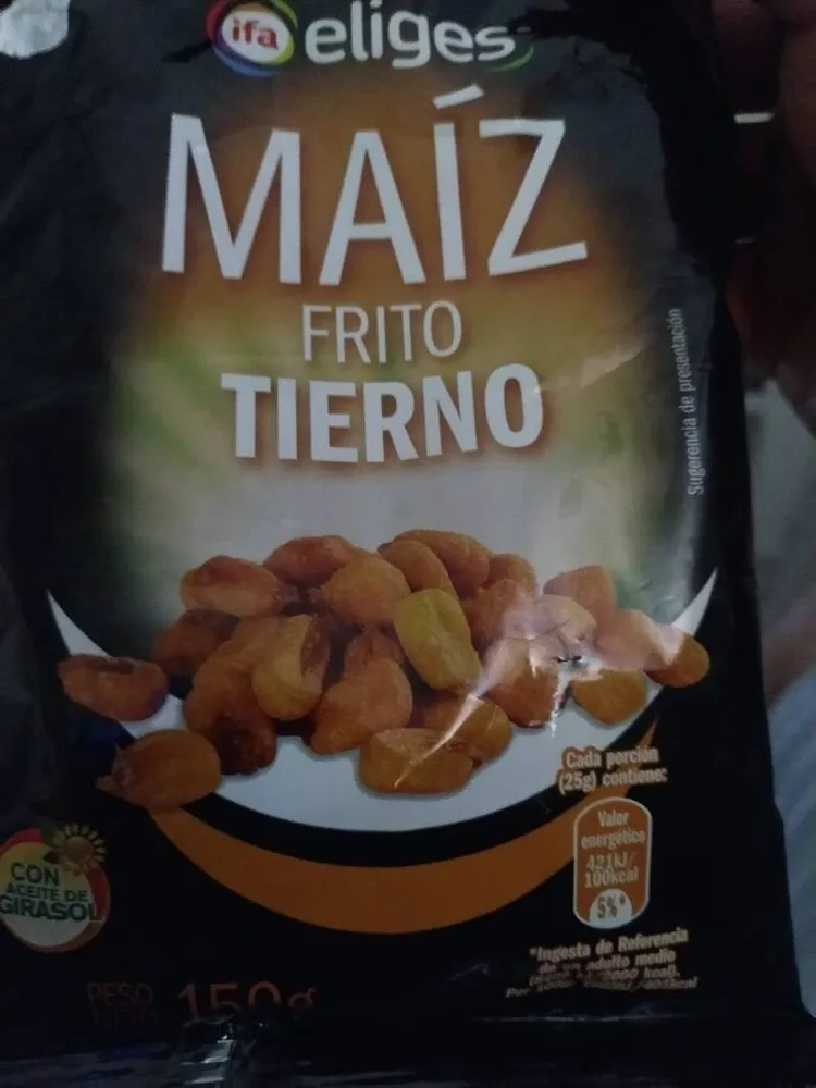 Maiz frito tierno