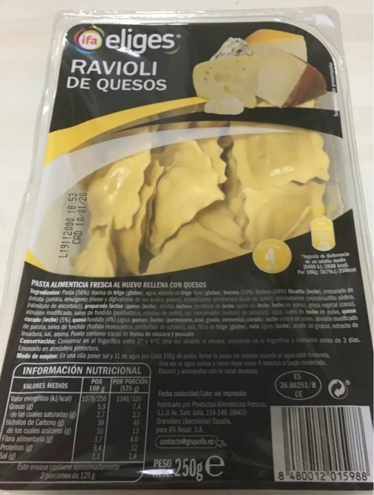 RAVIOLI DE QUESOS