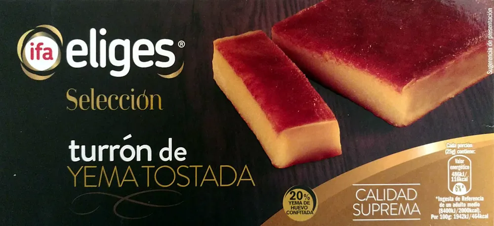 Turrón de yema tostada