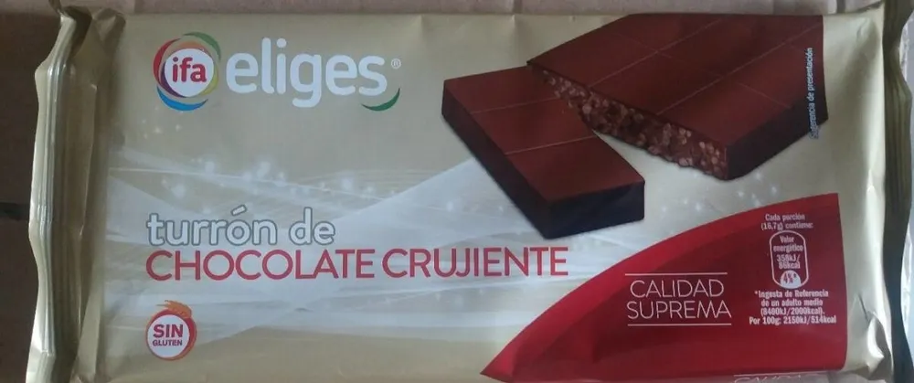 Turrón chocolate crujiente