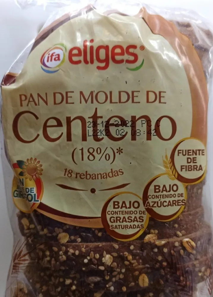 Pan de molde de centeno (18%)