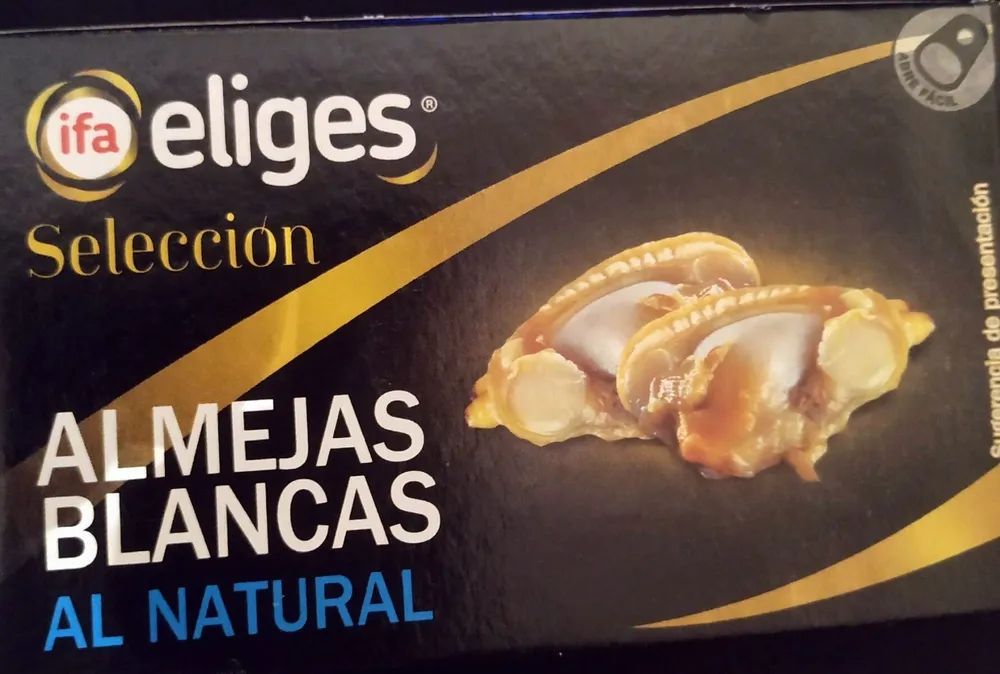 Almejas blancas al natural