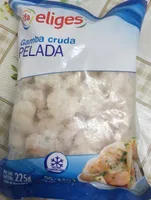 Gambas crudas peladas