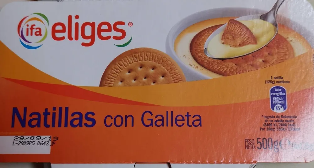 Natillas con Galleta
