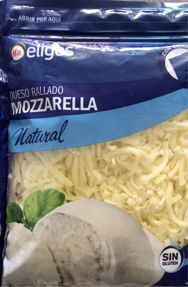 Queso rallado mozzarella