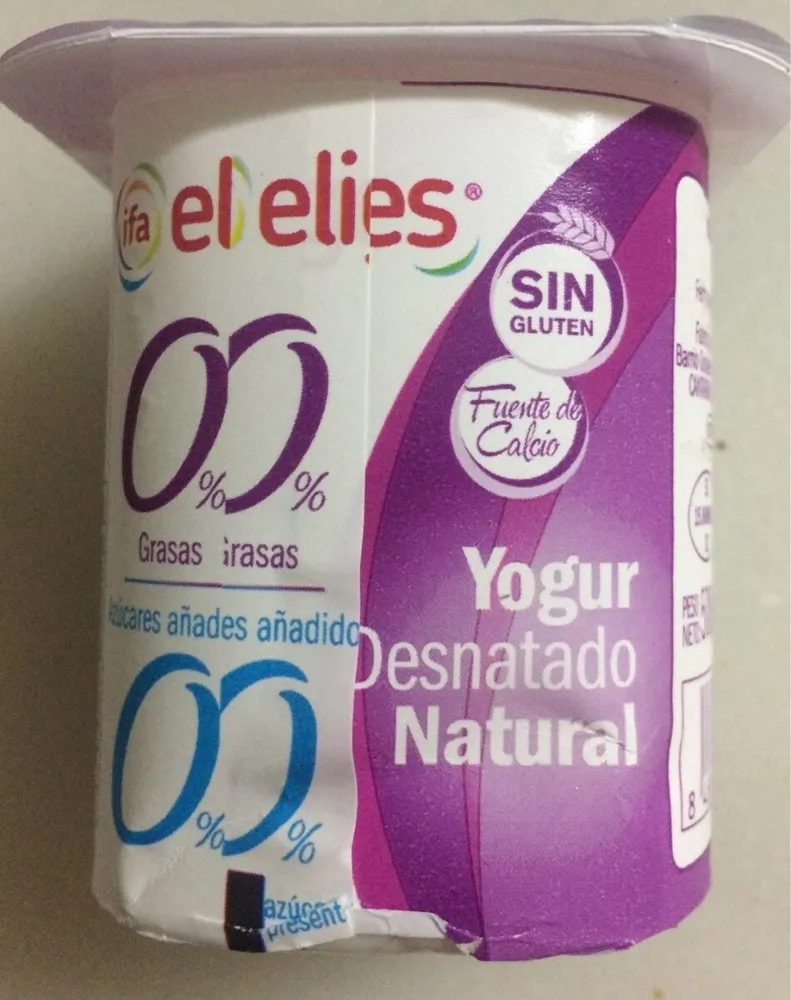 Yogur desnatado natural