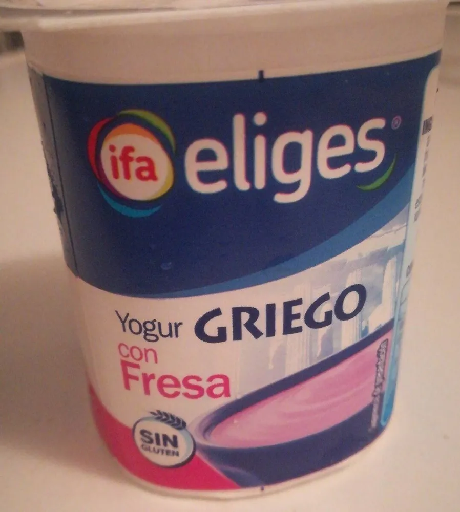 Yogur griego con fresa