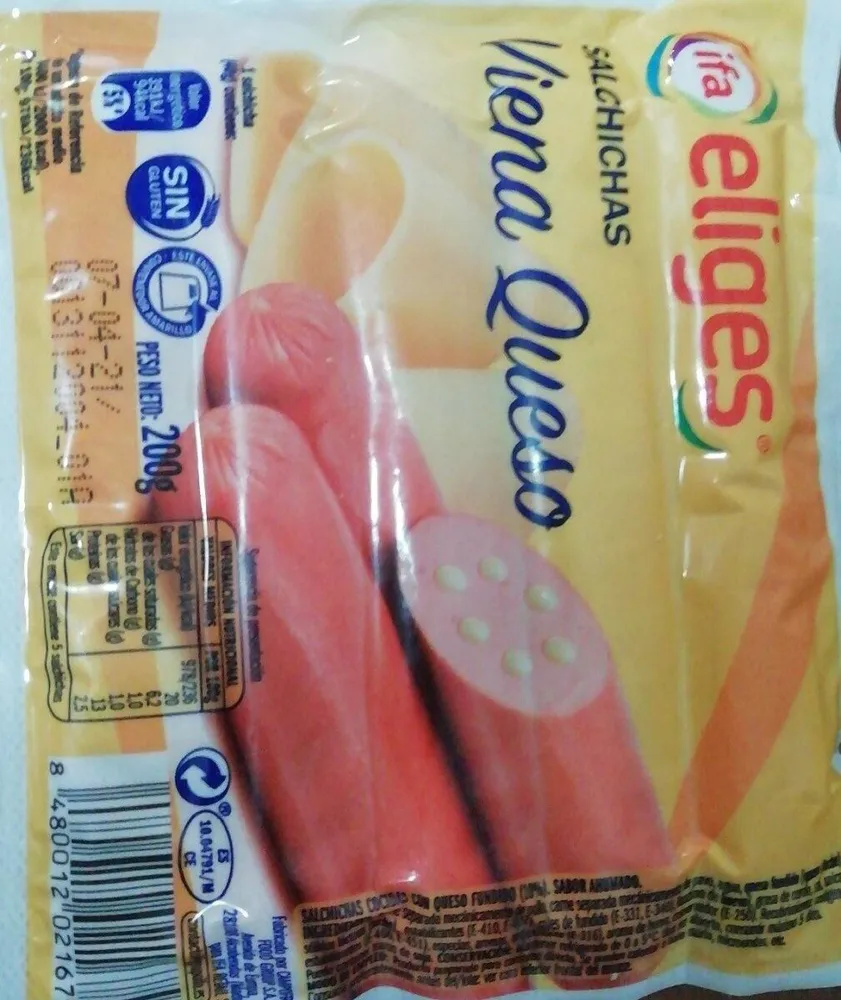 Salchichas viena queso