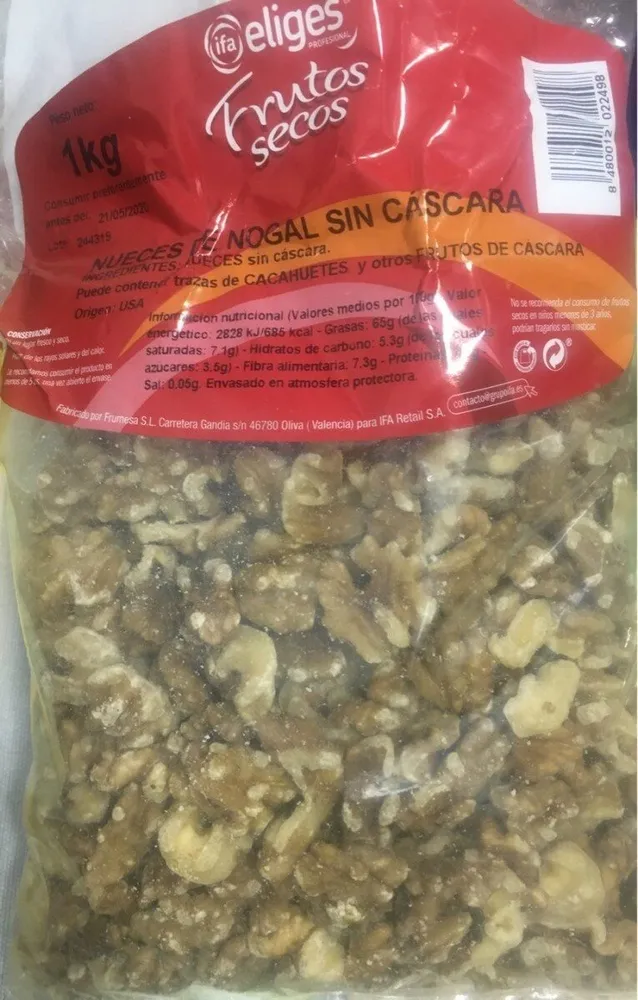 Nueces de nogal sin cáscara