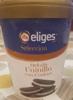 Helado vainilla con cookies