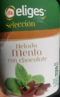 Helado de menta con chocolate