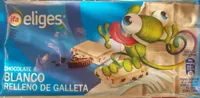Chocolate blanco relleno de galleta