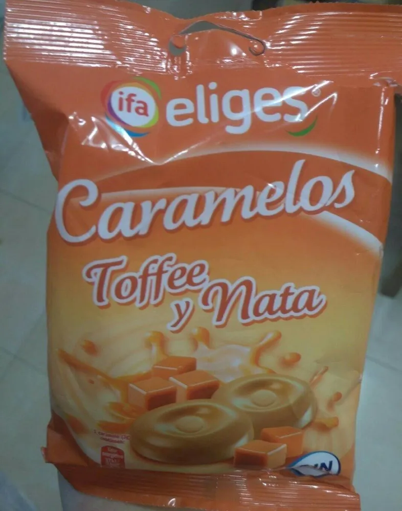 Caramelos toffee y nata