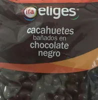 Cacahuetes bañados en chocolate negro