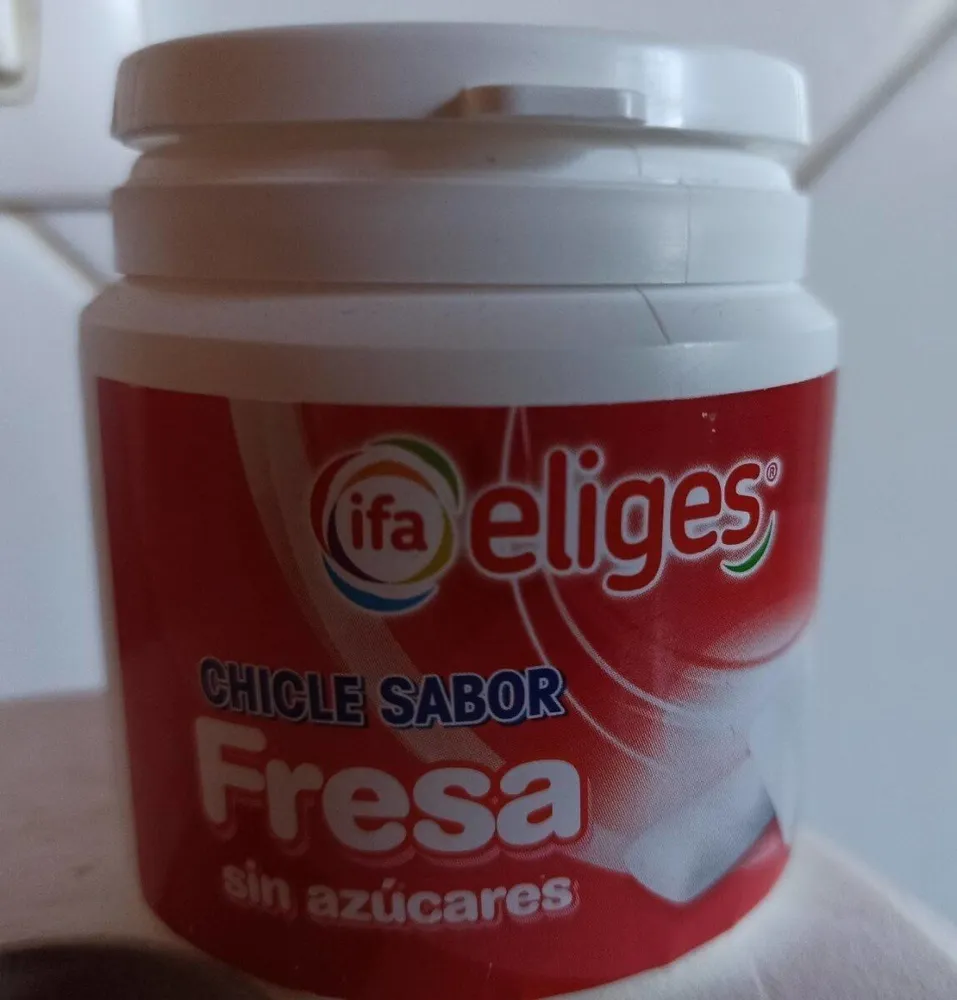 Chicle fresa sin azúcar
