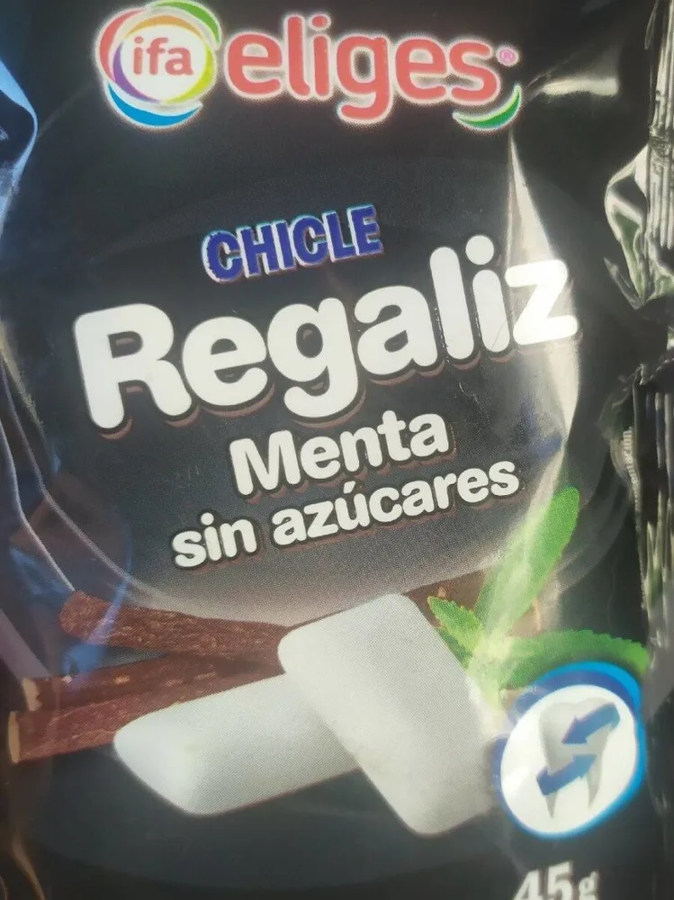 Chicle regaliz menta