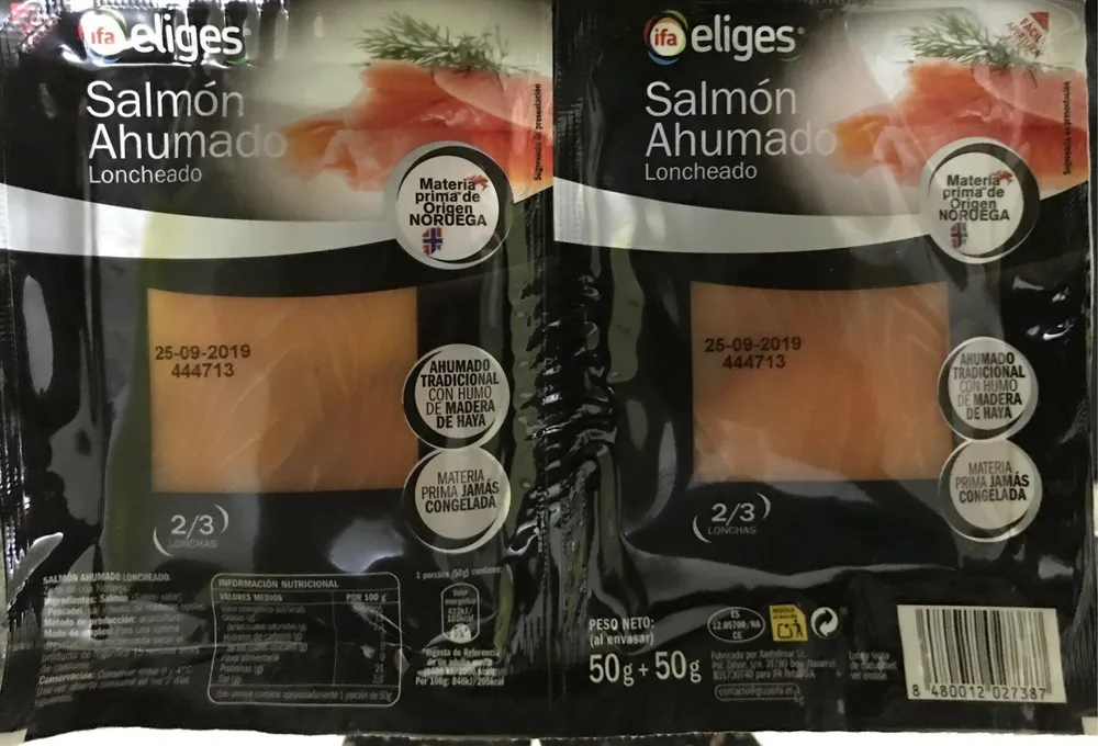Salmón ahumado loncheado