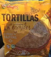 Tortillas integrales para fajitas 8 unidades - Eliges - 320g