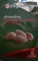 Almendras rellenas de crema de turrón