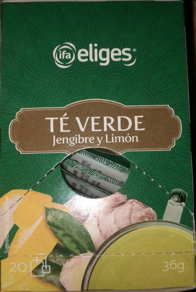 Te verde jengibre y limon