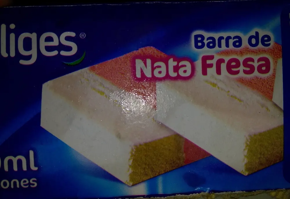 Barra de nata fresa